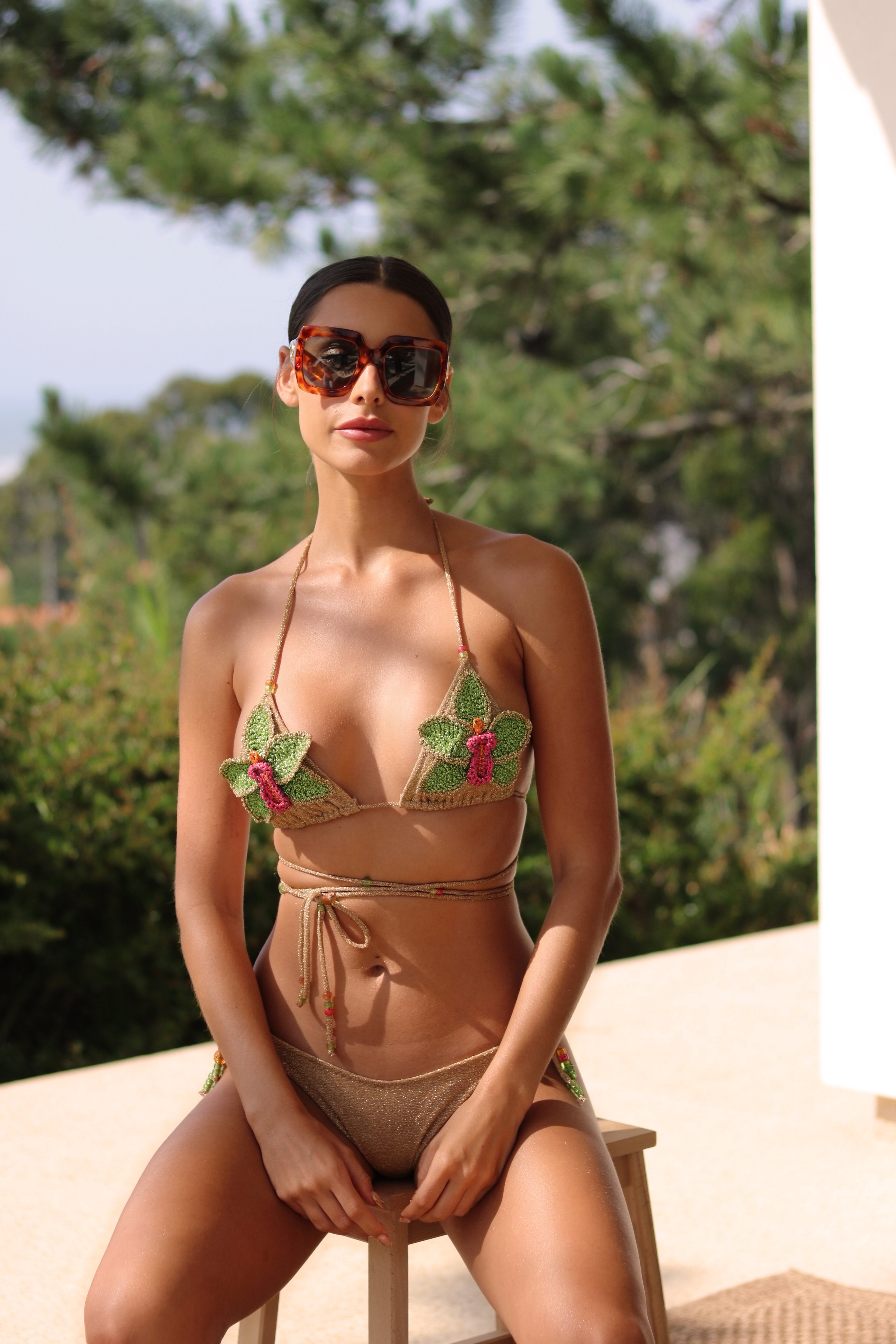 ORCHID GOLD CROCHET BIKINI
