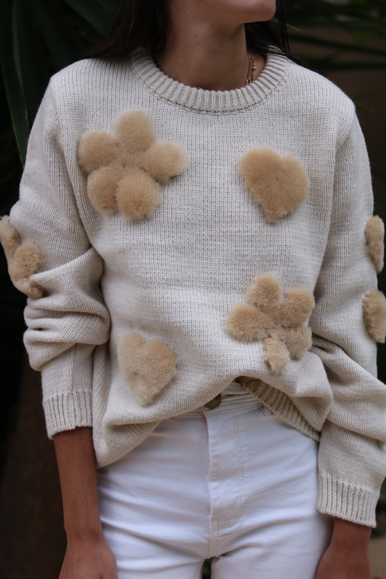 CINNAMON, the shearling off-white knit