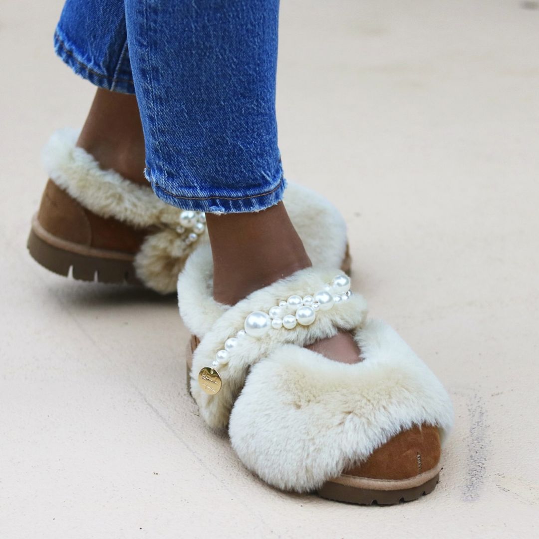OH SO CUTE, the mary jane shearling pearls
