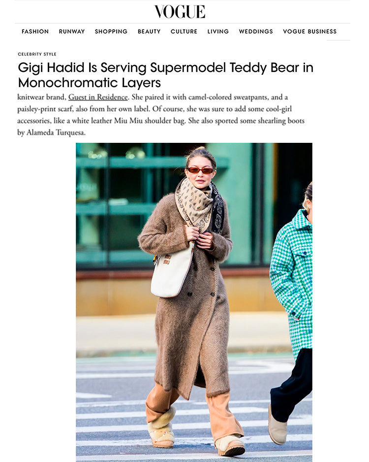 Gigi Hadid x Notre Shearling emblématique