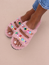 MIMI CANDY, die Shearling-Sandalen