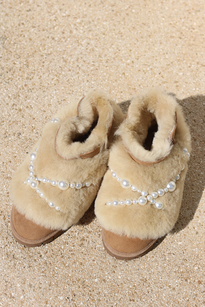 TATA PEARLS, the shearling booties