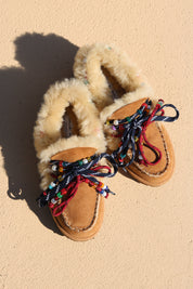 LOU, the shearling mocassins - tan