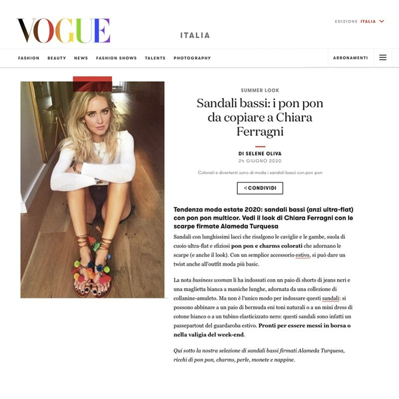 Chiara Ferragni x Nos sandales PomPom Signature