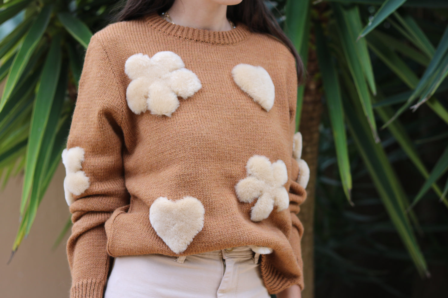 Cinnamon Shearling, Brown Knit