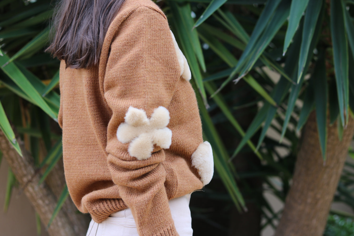 Cinnamon Shearling, Brown Knit