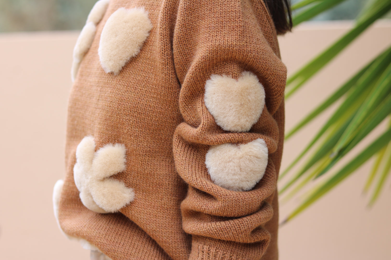 Cinnamon Shearling, Brown Knit