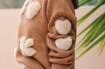 Cinnamon Shearling, Brown Knit