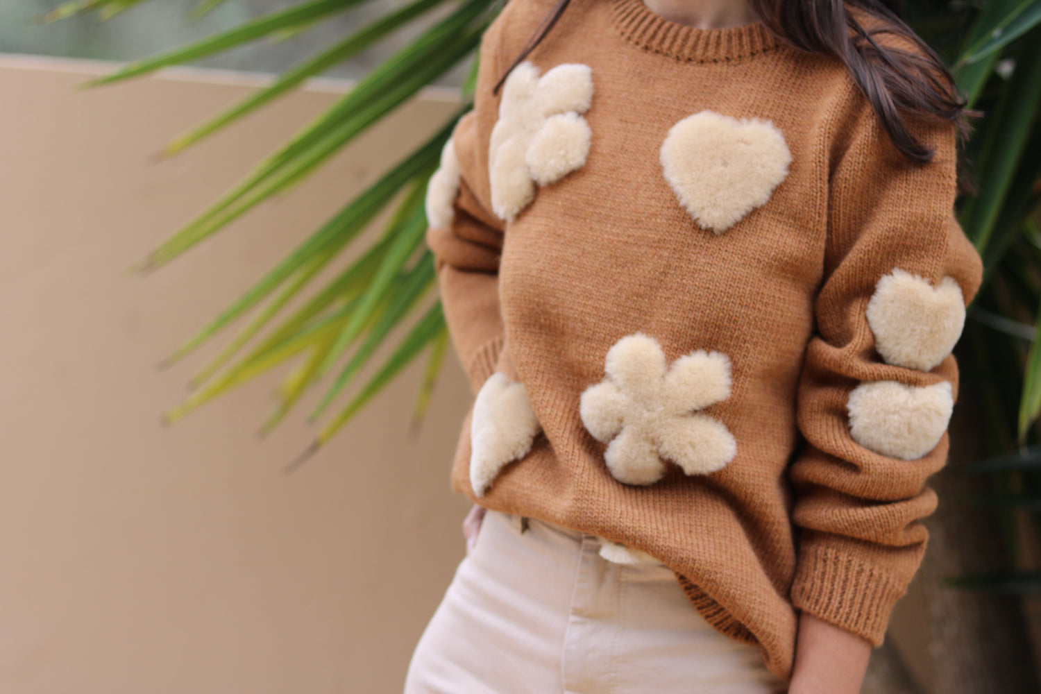 Cinnamon Shearling, Brown Knit