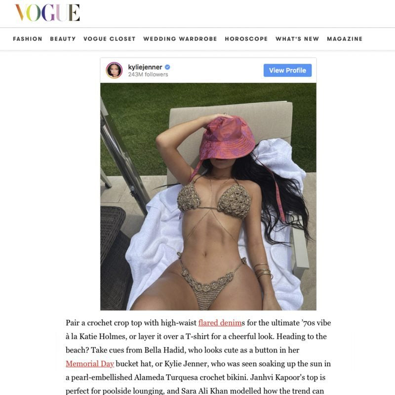 Kylie Jenner x Nos maillots de bain en crochet signature