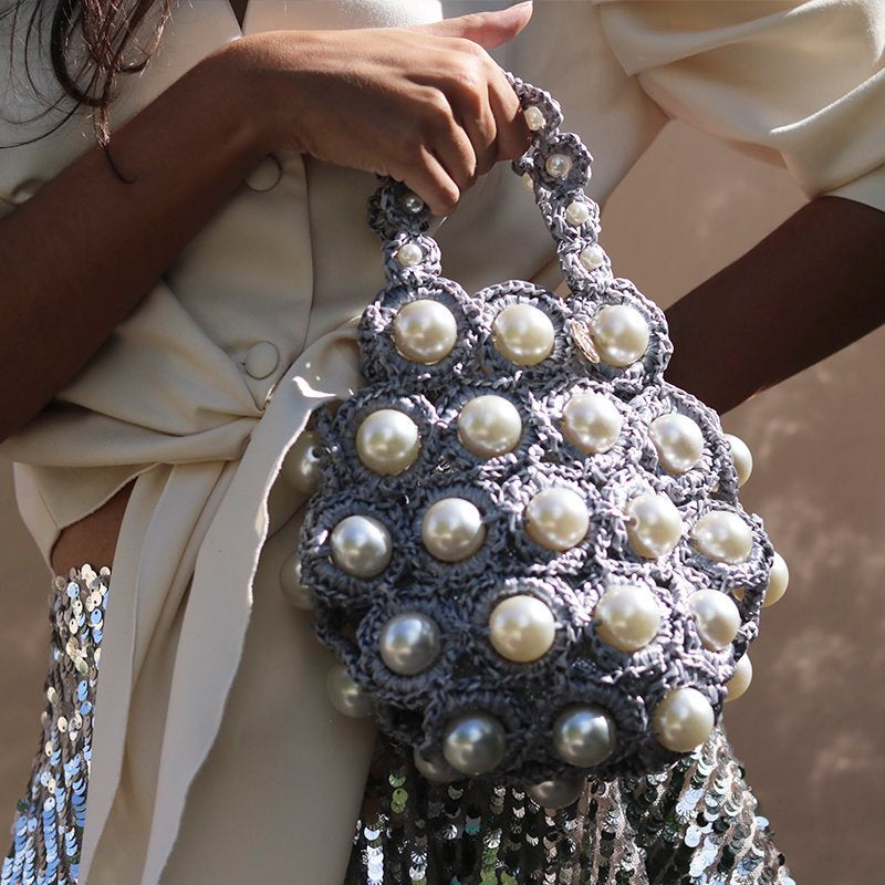 HANA, silver bag