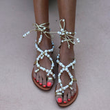 LUZ, beaded sandals